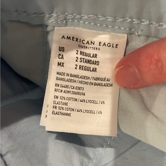 American Eagle Light Blue Pleated Super Hi Rise Stretch Skirt, Size 2. - Picture 3 of 6